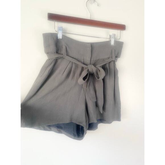 NWT Lucca‎ Jordyn High Waisted Belted Shorts in Charcoal Size XS - Picture 3 of 8